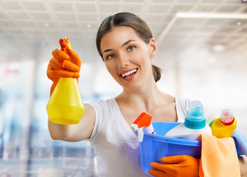 Cleaning shared entrance and hallway areas in Roehampton apartment building