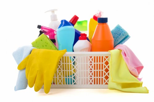 Local cleaner preparing a guest-ready apartment in Roehampton