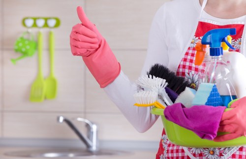 Local cleaners maintaining a shared office in Roehampton